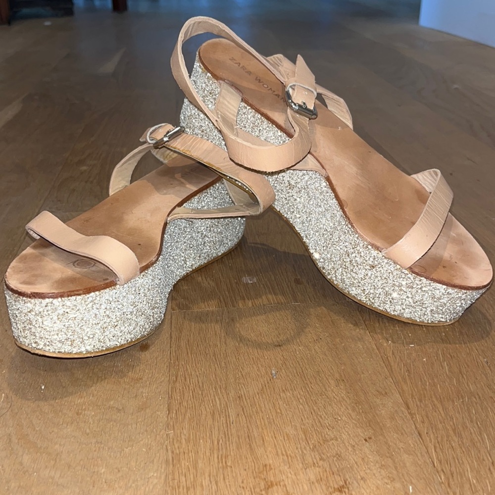 Zara glitter platform 9